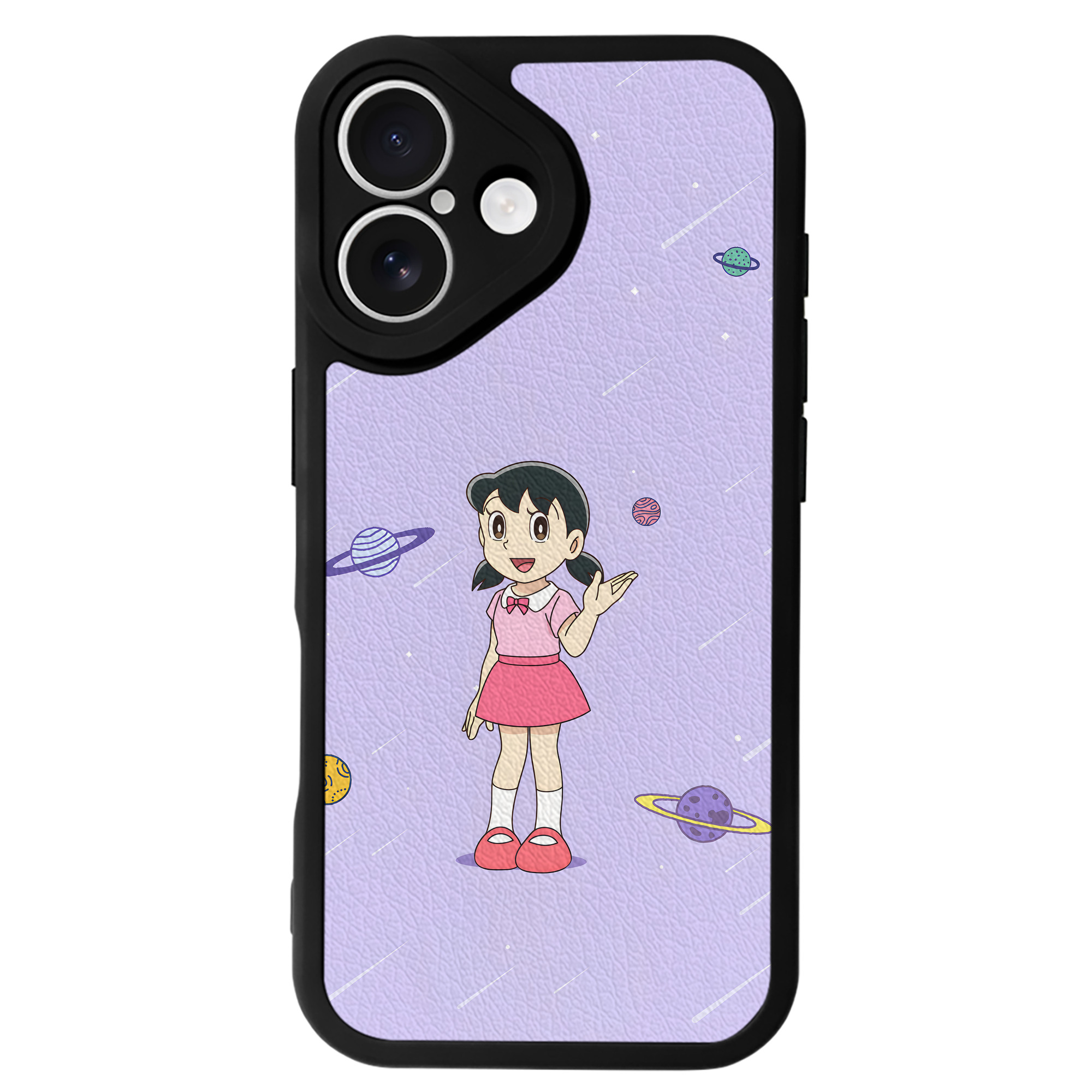（画像用） ドラえもん Doraemon 【iPhone 16シリーズ対応】シリコンスマホケース（レザー調） 材質：シリコン